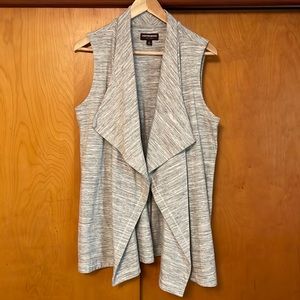 Johnston & Murphy Draped Front Knit Vest | Light Heather Gray | Size Medium